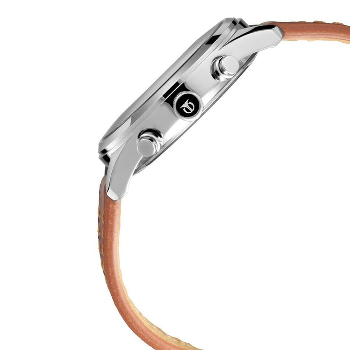 Titan Men's Metropolitan Charm: Men's Multifunctional White Watch with Leather Strap - The Watch Factory ®