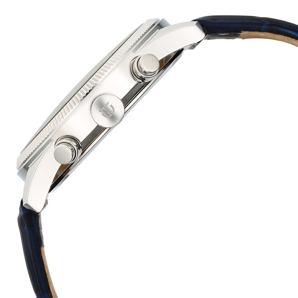 Titan Regalia Opulent Quartz Analog with Day and Date Blue Dial Blue Leather Strap Watch for Men 1805SL13