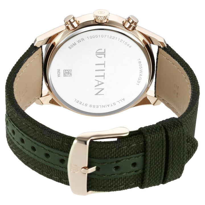 Titan Neo Splash Green Dial Quartz Analog with Date Fabric Strap watch for Men - The Watch Factory ®