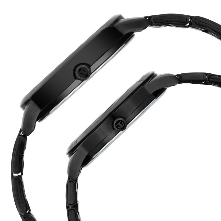 Titan Bandhan Anthracite Dial Analog with Date Stainless Steel Strap Watch for Couple - The Watch Factory ®