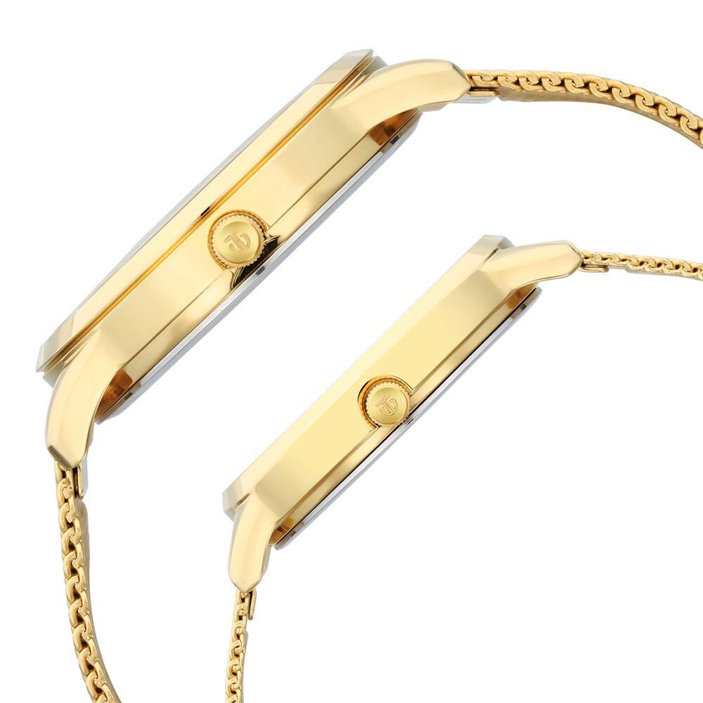 Titan Bandhan Champagne Dial Analog Stainless Steel Strap watch for Couple - The Watch Factory ®