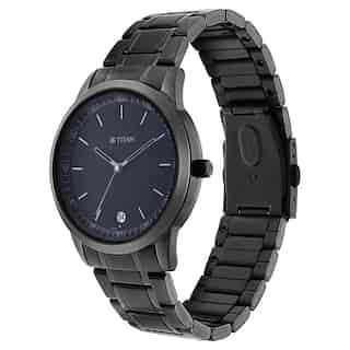 Titan Workwear Watch with Black Dial & Metal Strap 1806NM01 (DK826)