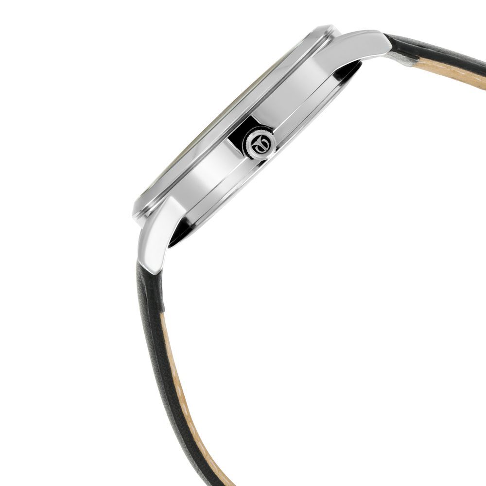 Titan Workwear Silver Dial Analog with Date Leather Strap Watch for Men NS1806SL01