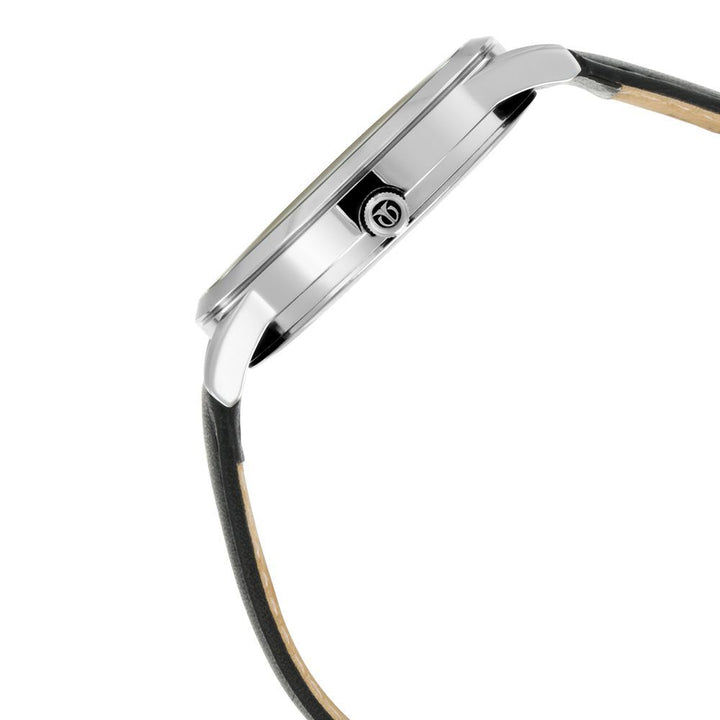 Titan Workwear Silver Dial Analog with Date Leather Strap Watch for Men NS1806SL01