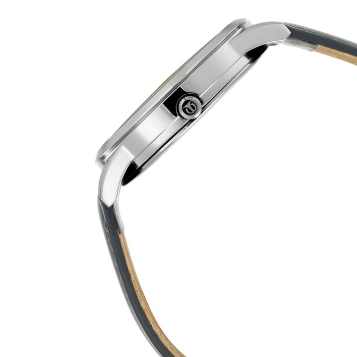 Titan Quartz Analog with Date Silver Dial Leather Strap Watch for Men NS1806SL03