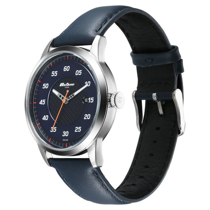 Titan Octane Quartz Analog with Date Blue Dial With Blue Leather Strap Watch For Men - The Watch Factory ®