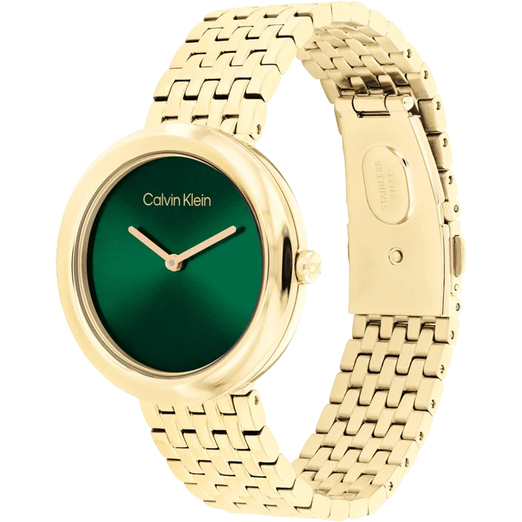 CALVIN KLEIN Twisted Bezel Analogue Watch For Women - 25100066