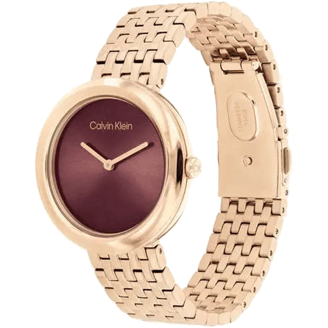 CALVIN KLEIN Twisted Bezel Analogue Watch For Women - 25100067