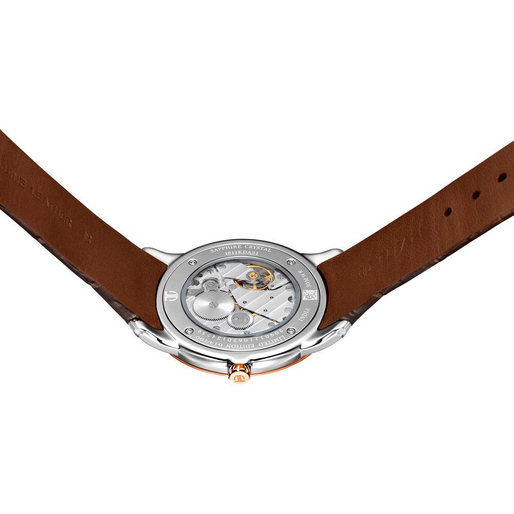 Titan Edge Mechanical Brown Dial Mechanical Leather Strap watch for Men-1811KL01