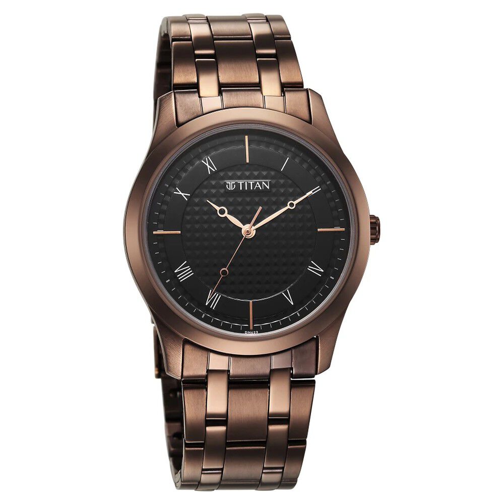 Titan Karishma Black Dial Watch for Men - The Watch Factory ®