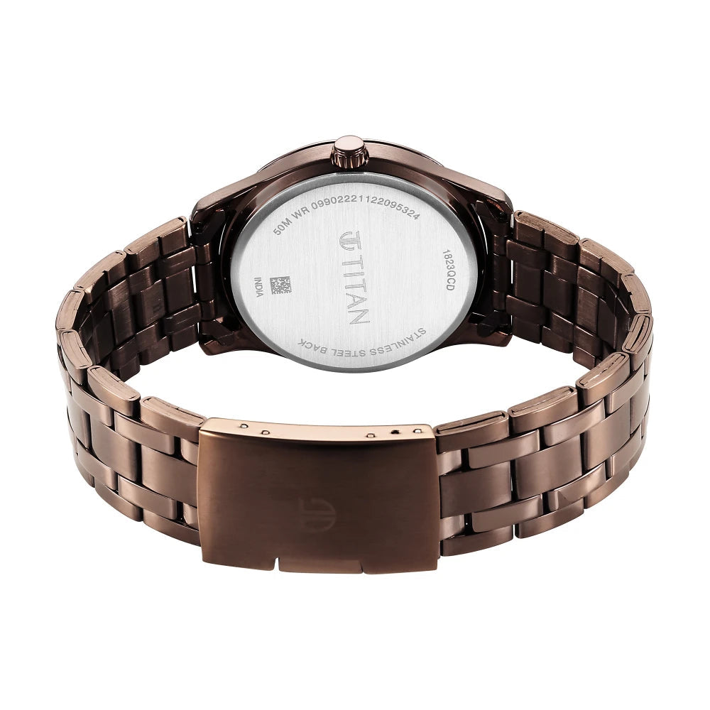 Titan Karishma Black Dial Watch for Men 1823QM01 / NR1823QM01