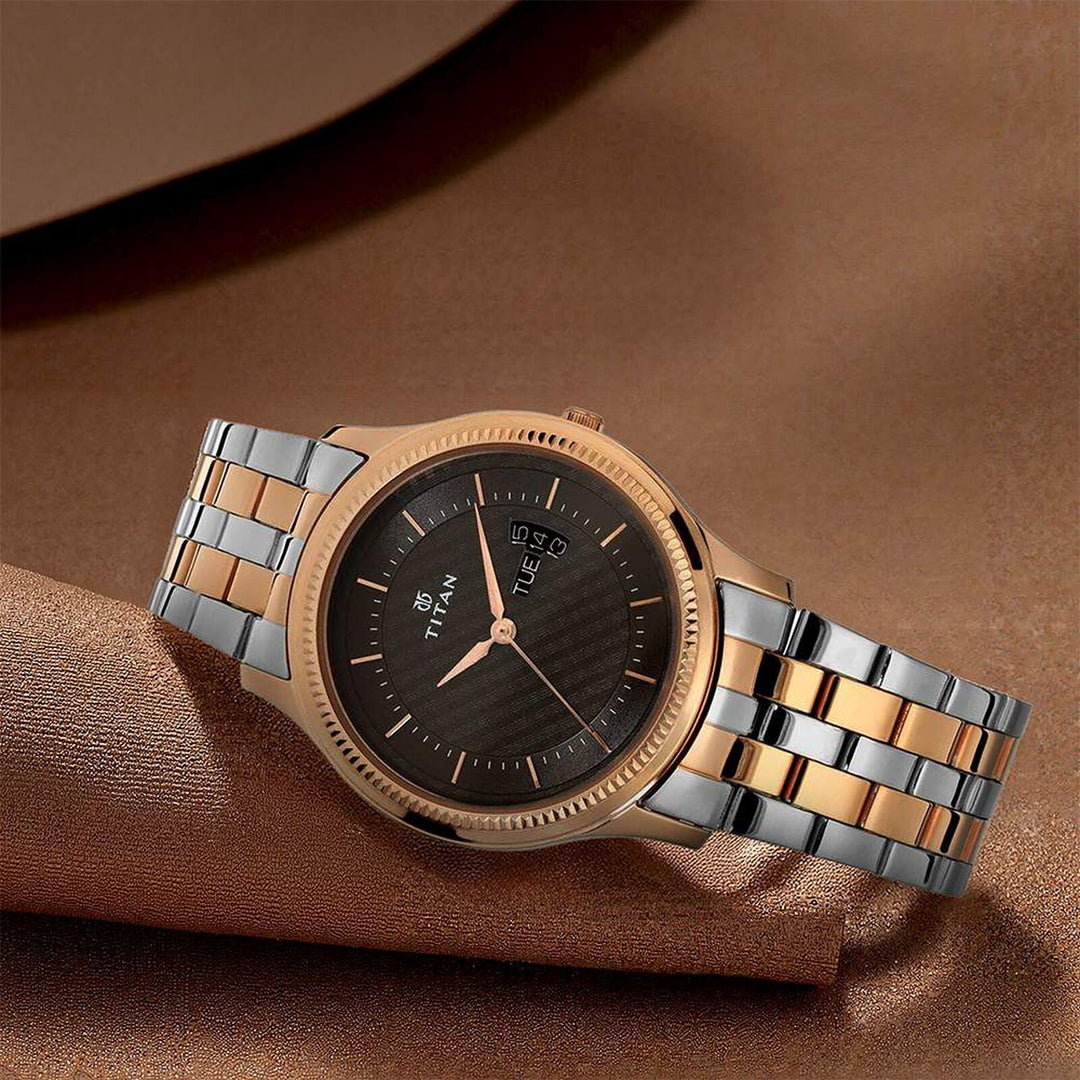 Titan 1824KM01 Brown Dial Men&