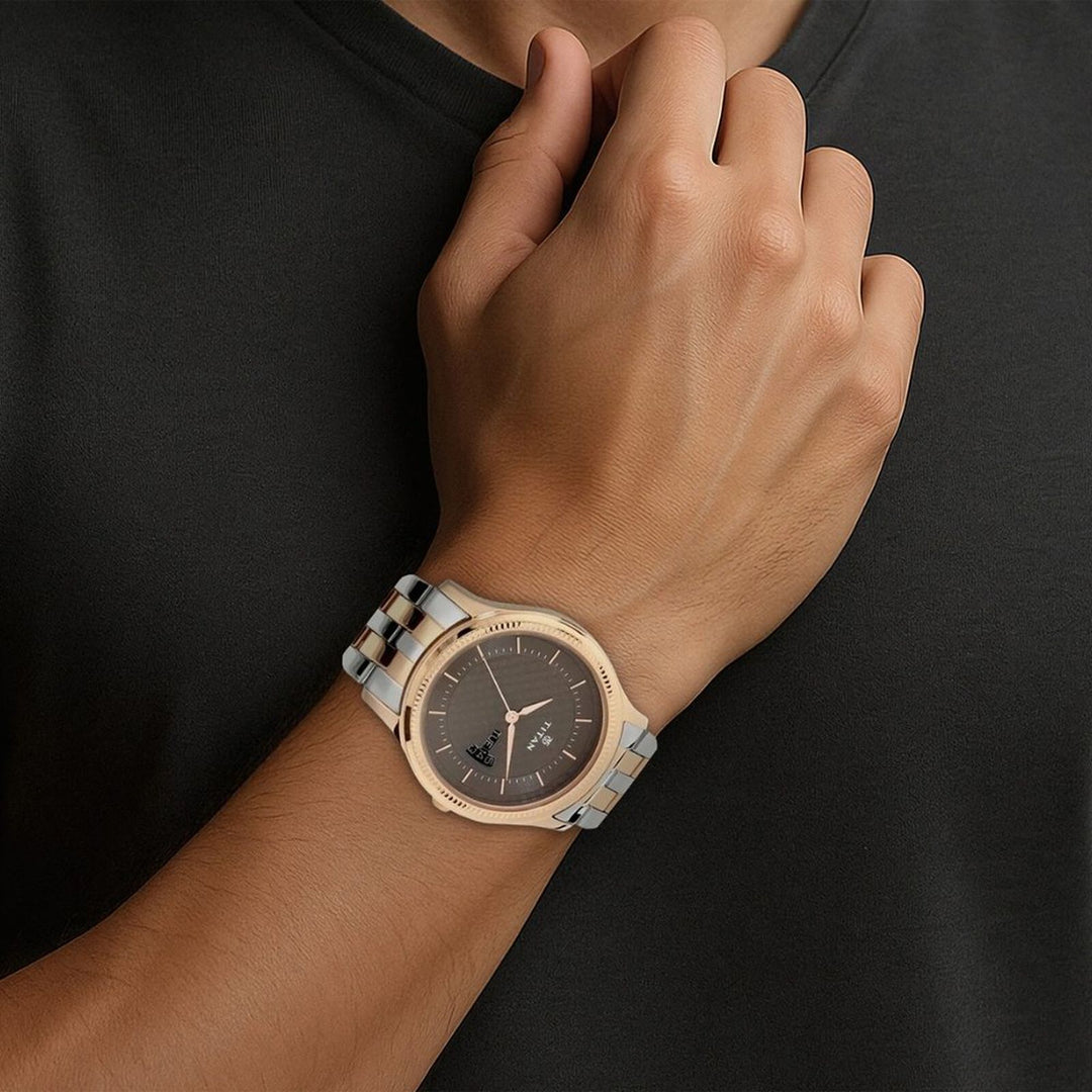 Titan 1824KM01 Brown Dial Men&