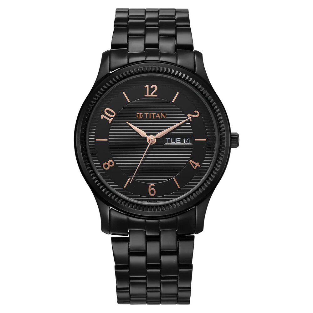 Titan Karishma Black Dial Watch for Men NS1824NM01