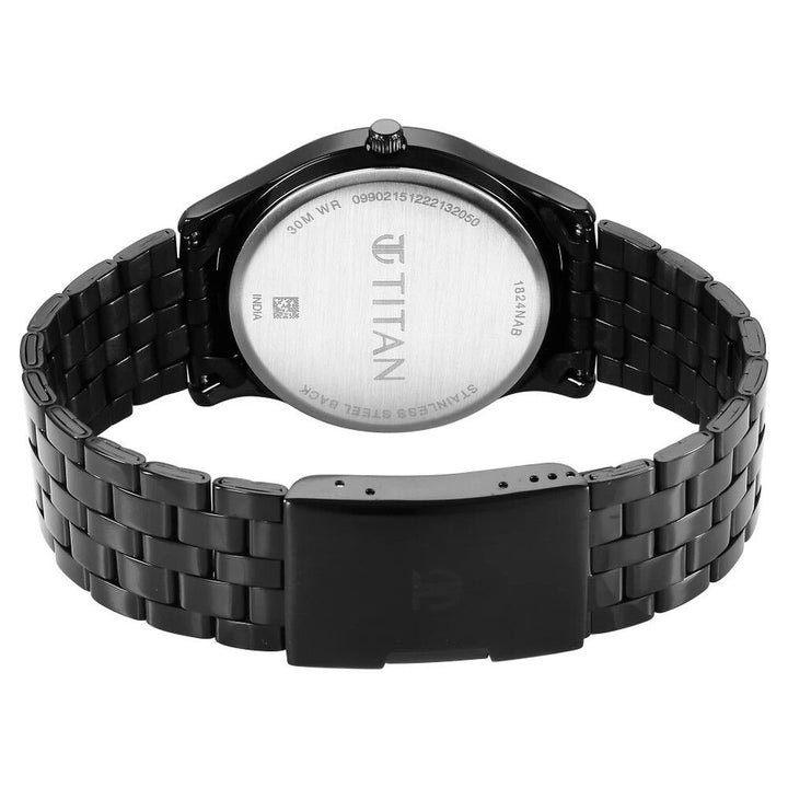 Titan Karishma Black Dial Watch for Men-NT1824NM01