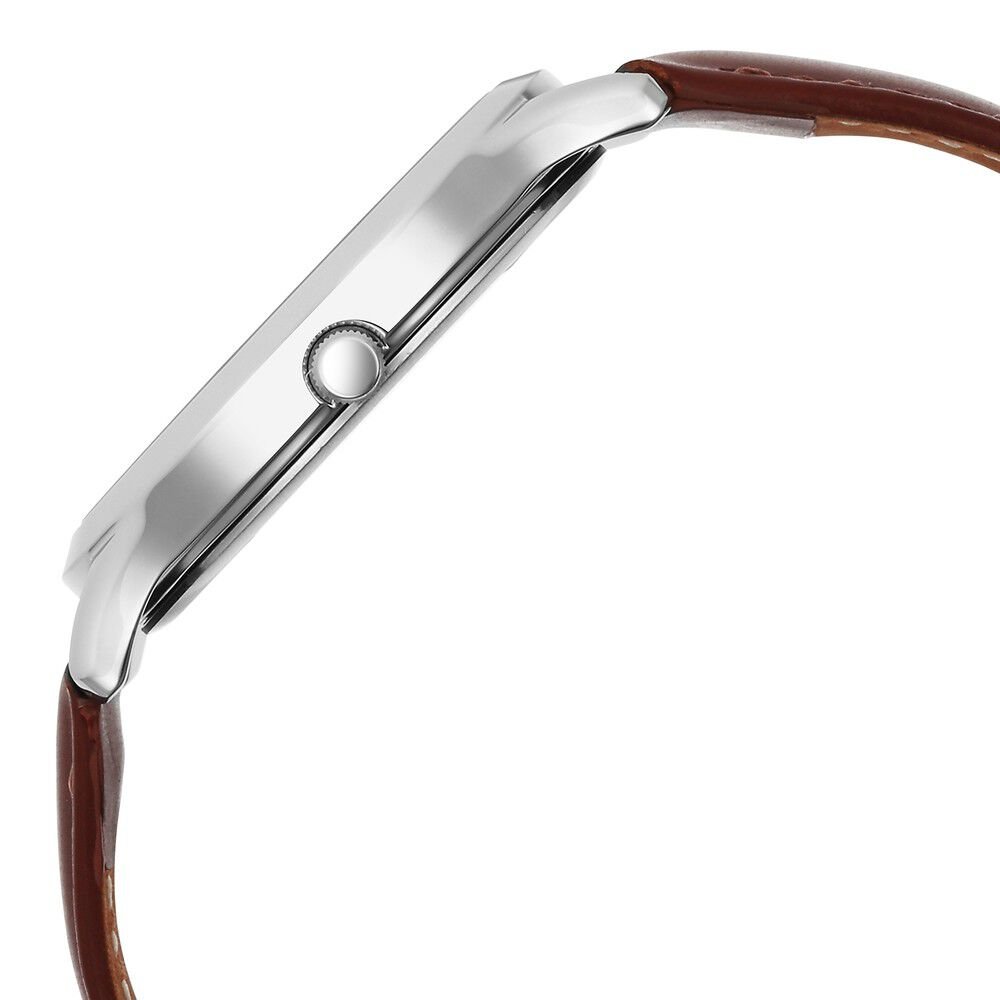 Titan Karishma Quartz Analog Silver Dial Leather Strap Watch for Men - The Watch Factory ®