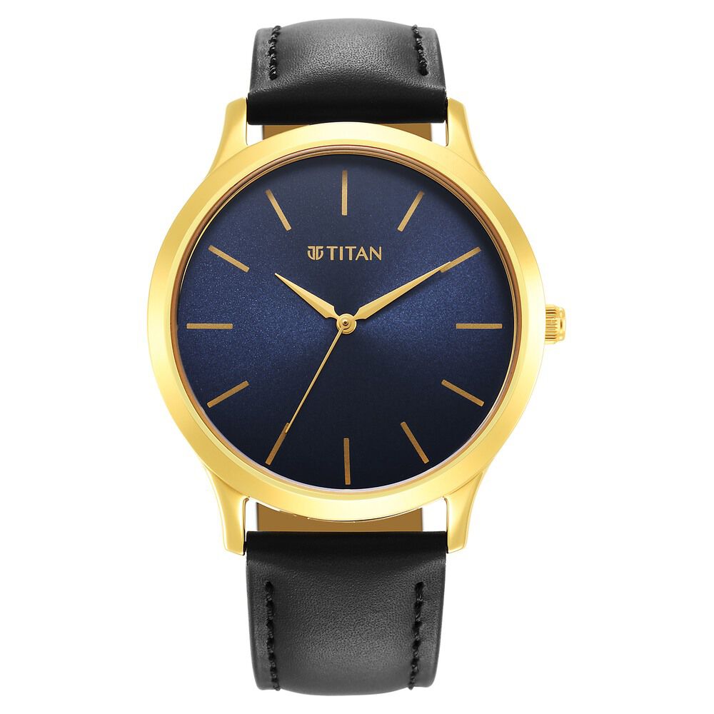 Titan Karishma Radiance Blue Dial Analog Leather Strap watch for Men - The Watch Factory ®