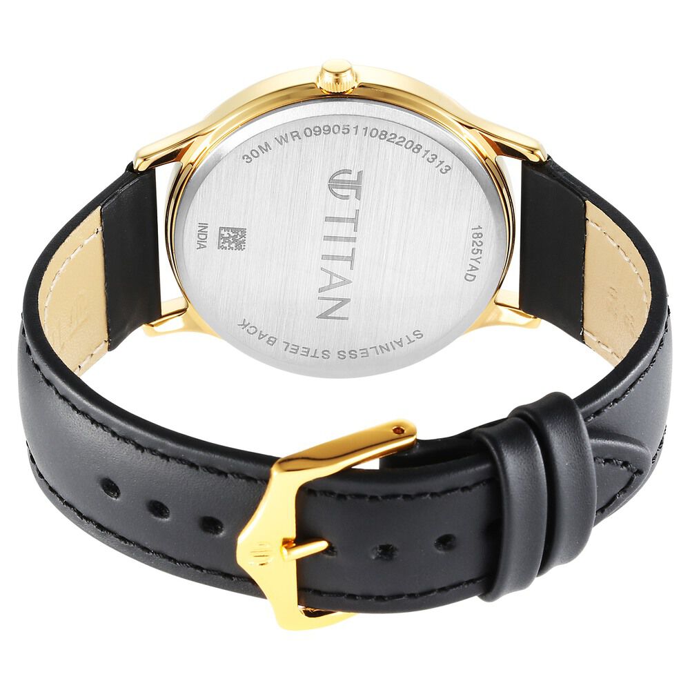 Titan Karishma Radiance Blue Dial Analog Leather Strap watch for Men NS1825YL05