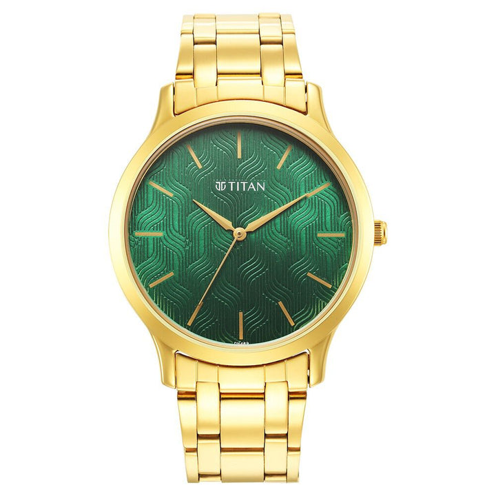 Titan Karishma Radiance Green Dial Analog Stainless Steel Strap watch for Men - The Watch Factory ®