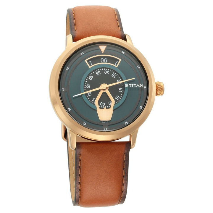 Titan Maritime Green Dial Analog Leather Strap watch for Men - The Watch Factory ®