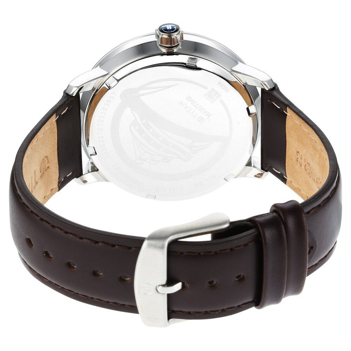 Titan Maritime Blue Dial Analog Leather Strap Watch for Men - The Watch Factory ®