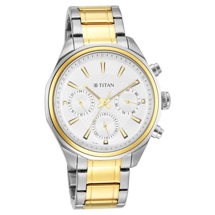 Titan Regalia Opulent Multifunction Silver Dial Silver Stainless Steel Strap Watch For Men - The Watch Factory ®