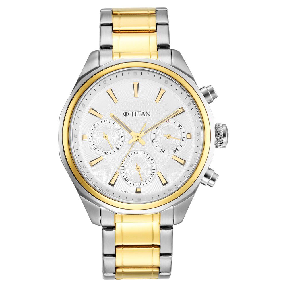 Titan Regalia Opulent Multifunction Silver Dial Silver Stainless Steel Strap Watch For Men - The Watch Factory ®