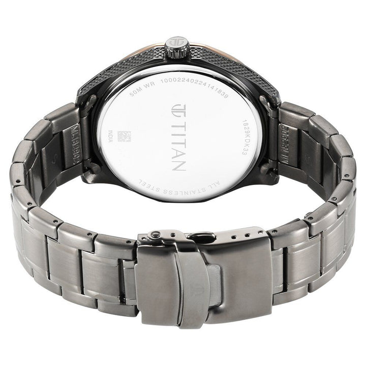 Titan Regalia Opulent Quartz Analog Silver Dial Silver Stainless Steel Strap Watch for Men 1829KM05