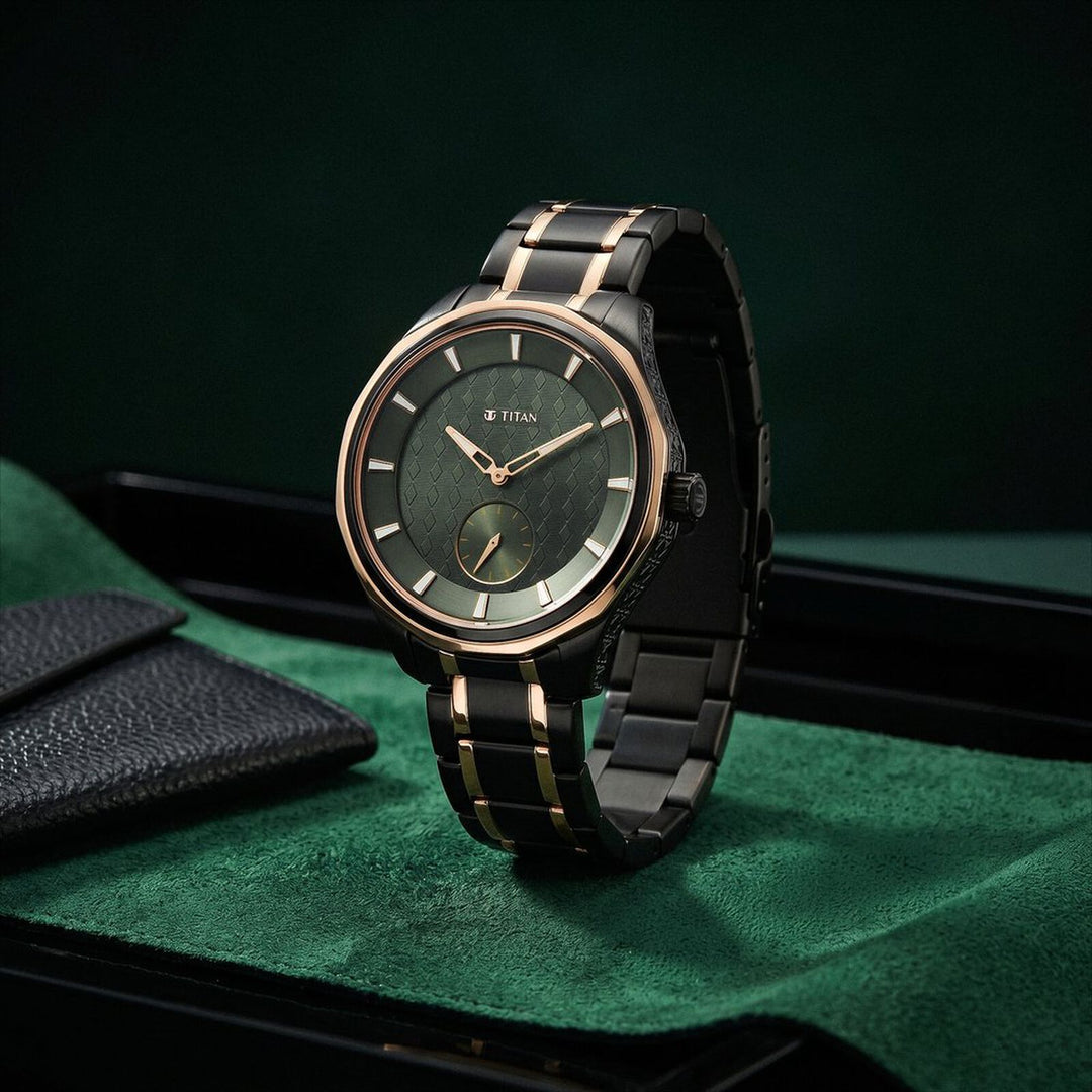 Titan Regalia Opulent 1829KM09 Green Dial Men&