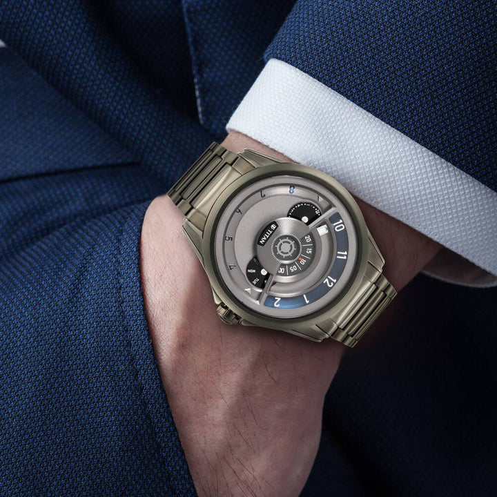 Titan Maritime Quartz Multifunction Anthracite Dial Stainless Steel Strap Watch for Men NS1830QM01