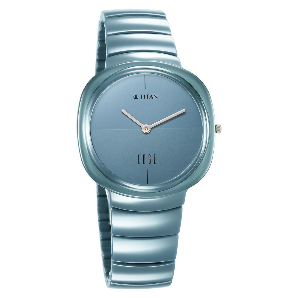 Titan Squircle Camo Quartz Analog Blue Dial Ceramic Strap Watch For Unisex - The Watch Factory ®