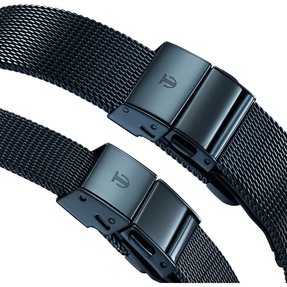 Titan Edge Pair Blue Dial Analog Stainless Steel Strap watch for Couple - The Watch Factory ®