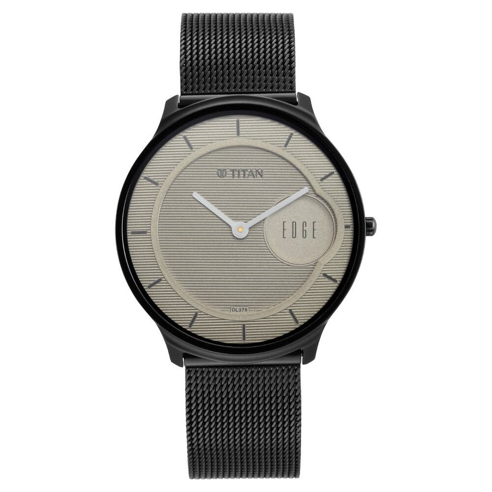 Titan Edge Baseline Beige Analog Stainless Steel Strap watch for Men - The Watch Factory ®