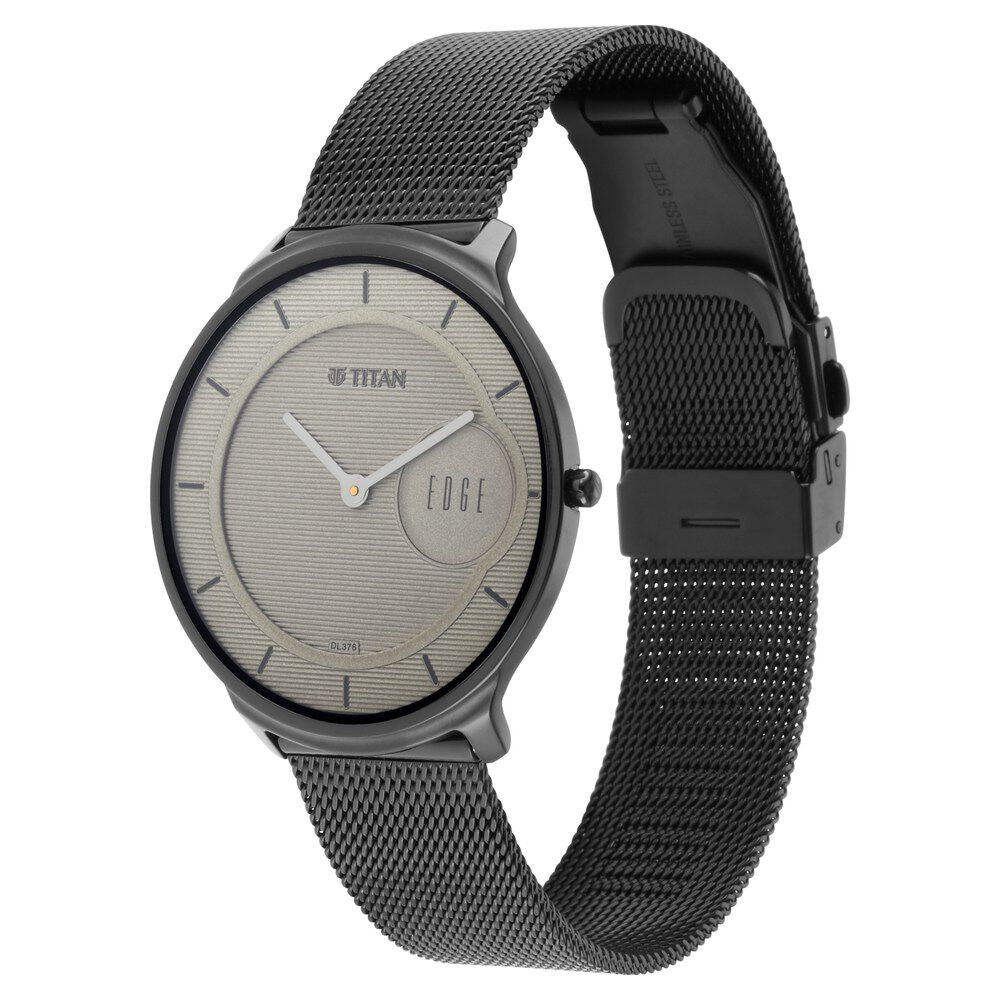 Titan Edge Baseline Beige Analog Stainless Steel Strap watch for Men - The Watch Factory ®
