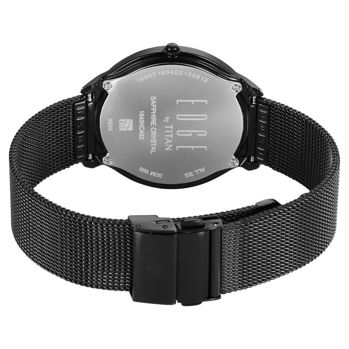 Titan Edge Baseline Black Dial Analog Stainless Steel Strap Watch for Men - The Watch Factory ®