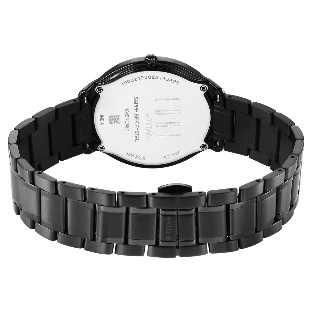 Titan Edge Metal Black Dial Analog Stainless Steel Strap watch for Men - The Watch Factory ®