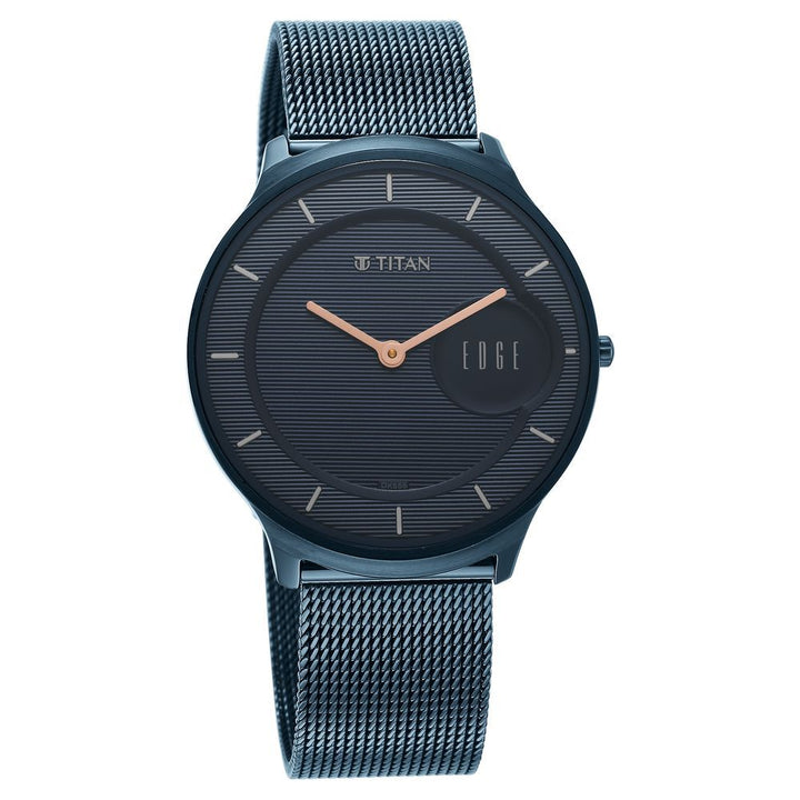 Edge Baseline Blue Dial Stainless Steel Strap Watch Men - The Watch Factory ®