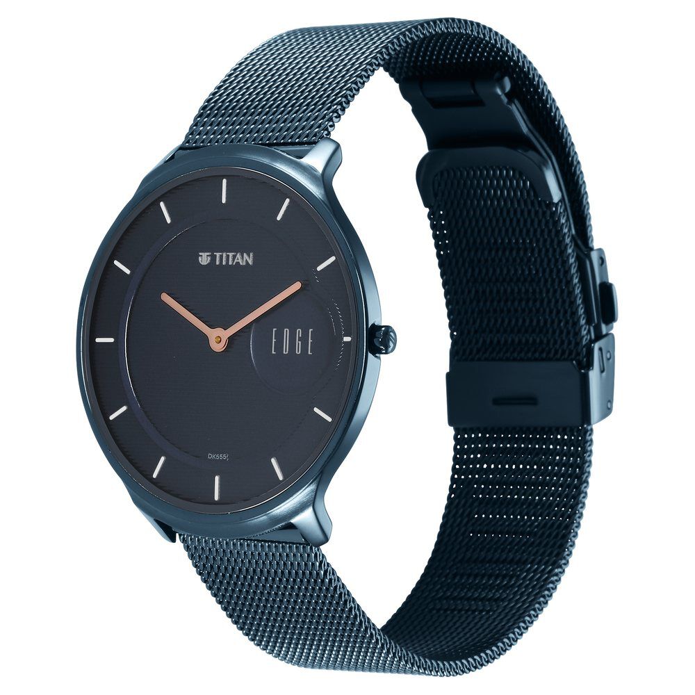 Edge Baseline Blue Dial Stainless Steel Strap Watch Men - The Watch Factory ®