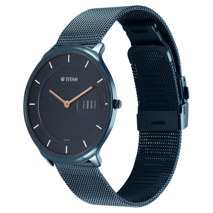 Edge Baseline Blue Dial Stainless Steel Strap Watch Men - The Watch Factory ®