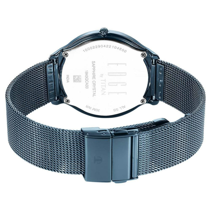 Edge Baseline Blue Dial Stainless Steel Strap Watch Men - The Watch Factory ®