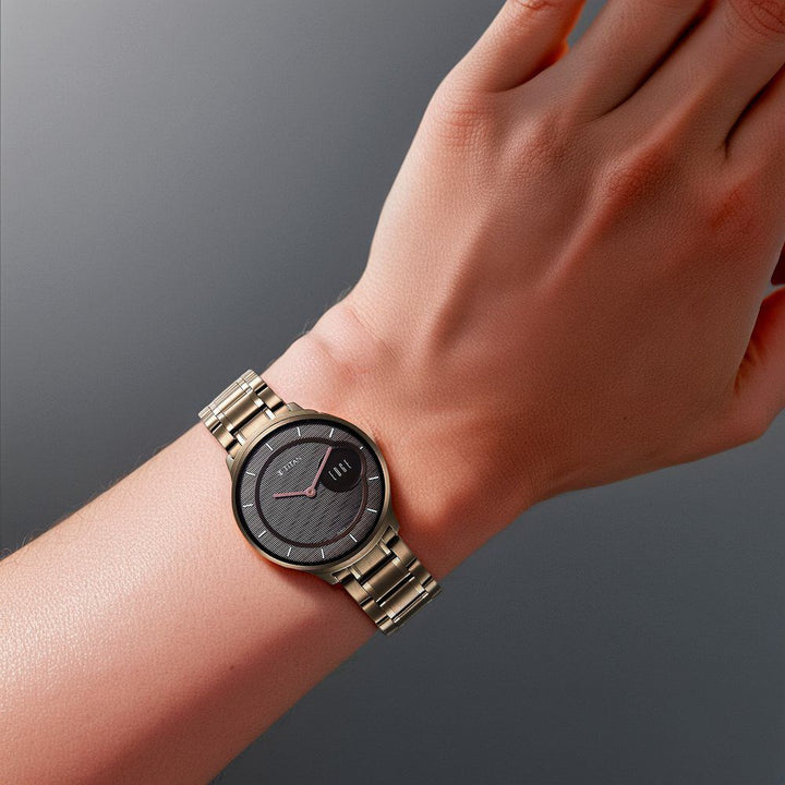 Titan Edge Baseline Brown Dial Analog Stainless Steel Strap watch for Men - The Watch Factory ®