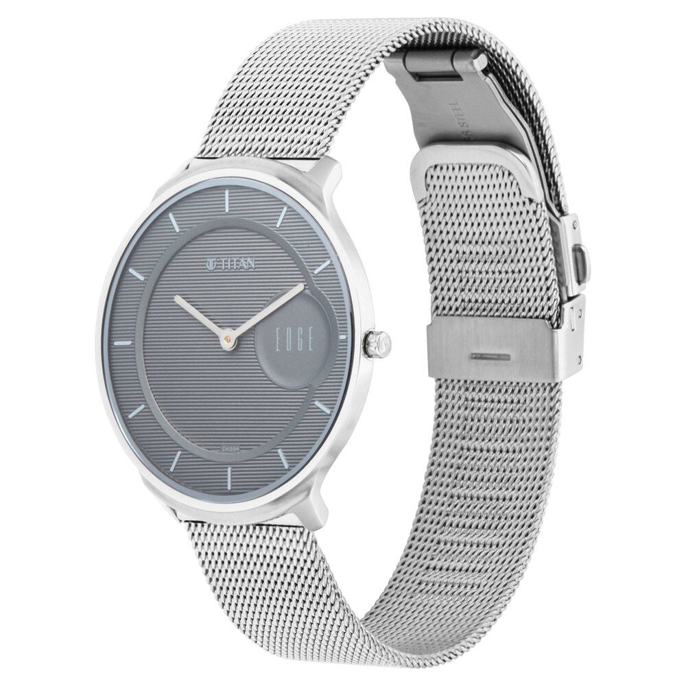 Titan Minimals Grey Dial Analog Stainless Steel Strap Watch for Men - The Watch Factory ®