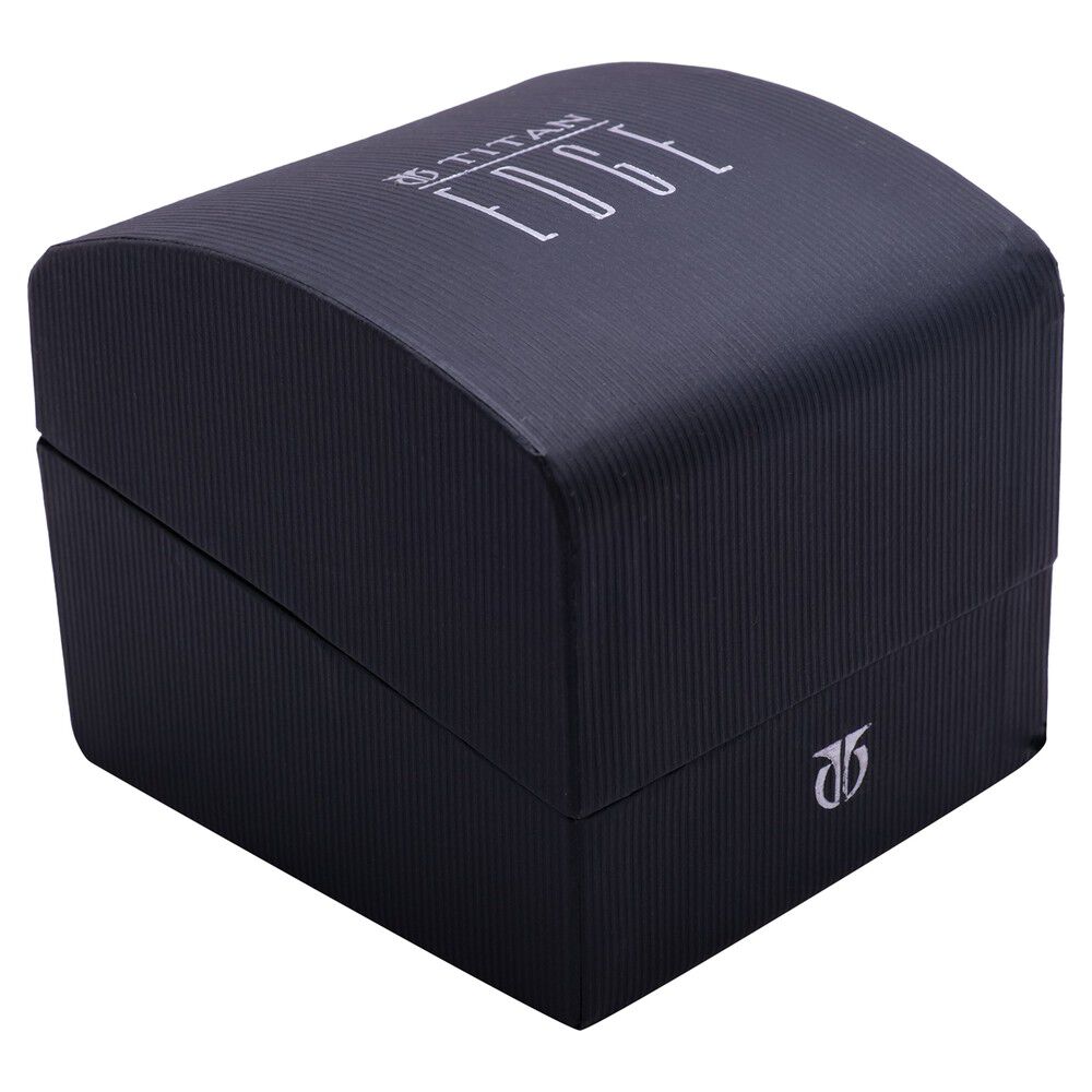 Titan Edge Metal Silver Dial Stainless Steel Strap Watch for Men-NT1843SM02