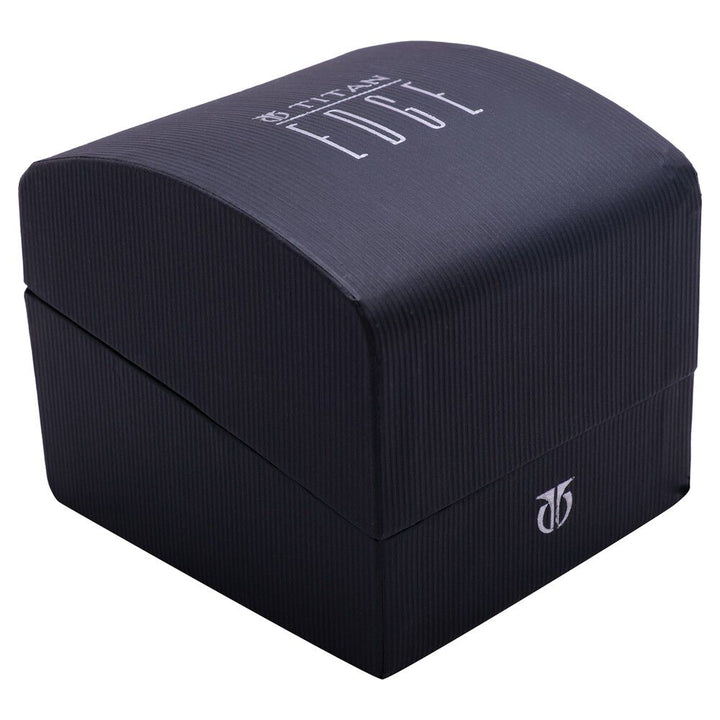 Titan Edge Metal Silver Dial Stainless Steel Strap Watch for Men-NT1843SM02