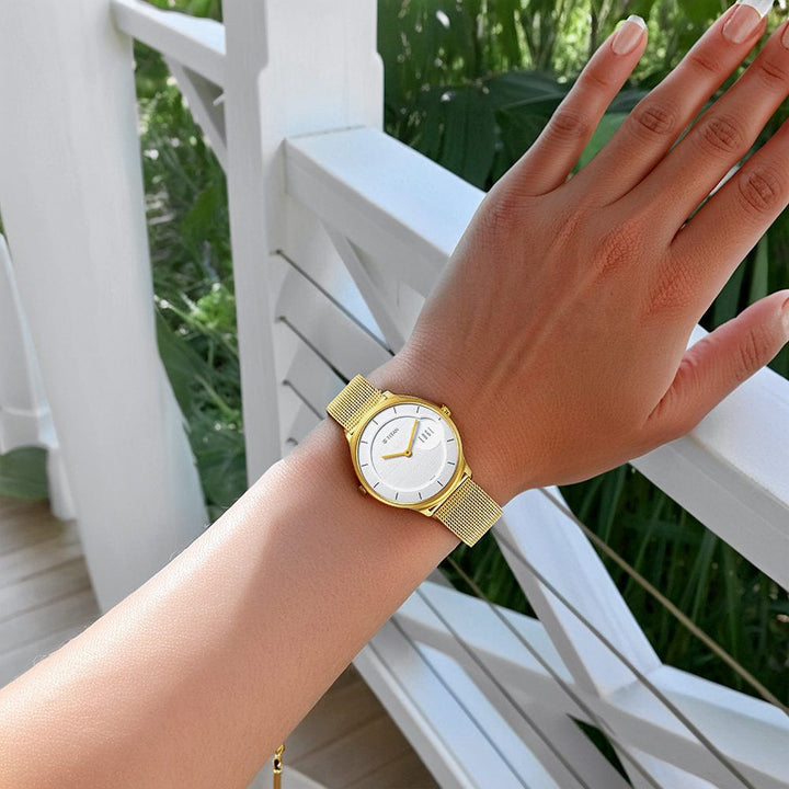 Titan Edge Baseline White Dial Analog Stainless Steel Strap Watch for Men - The Watch Factory ®