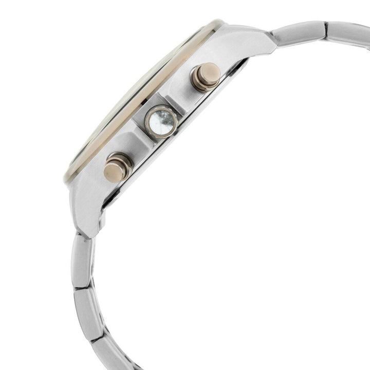 Titan Grandmaster White Dial Quartz Multifunction Stainless Steel Strap watch for Men-NS1846KM01