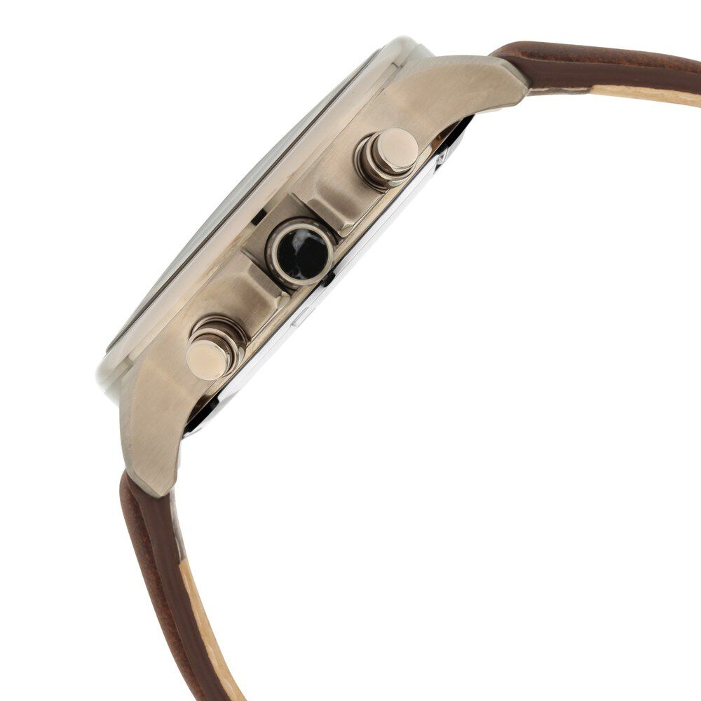 Titan Grandmaster Brown Dial Quartz Multifunction Leather Strap watch for Men-NS1846QL01