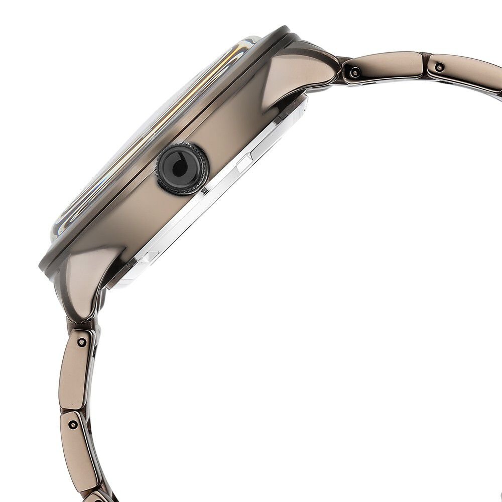 Titan Quartet Brown Dial Automatic Stainless Steel Strap Watch for Men - The Watch Factory ®