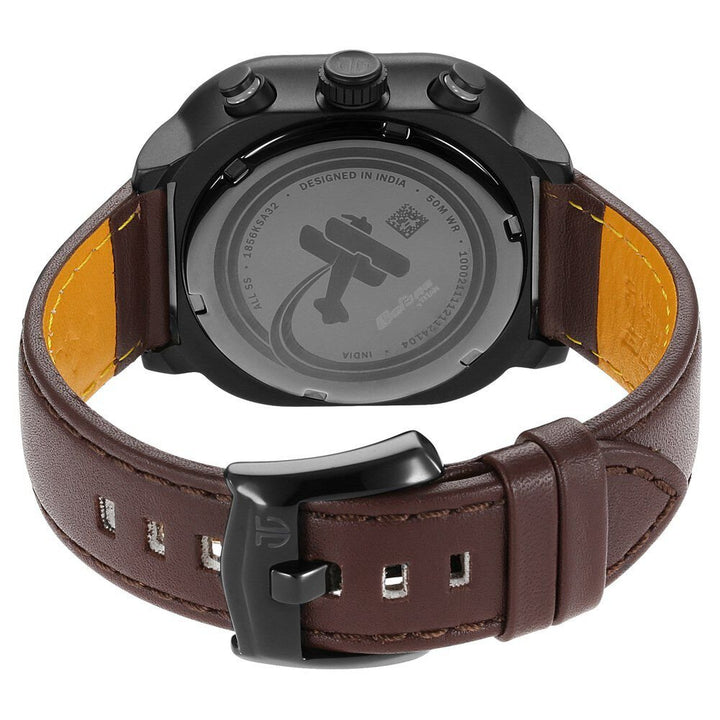 Titan Octane Aerobatics Green Dial Chronograph Leather Strap watch for Men - The Watch Factory ®