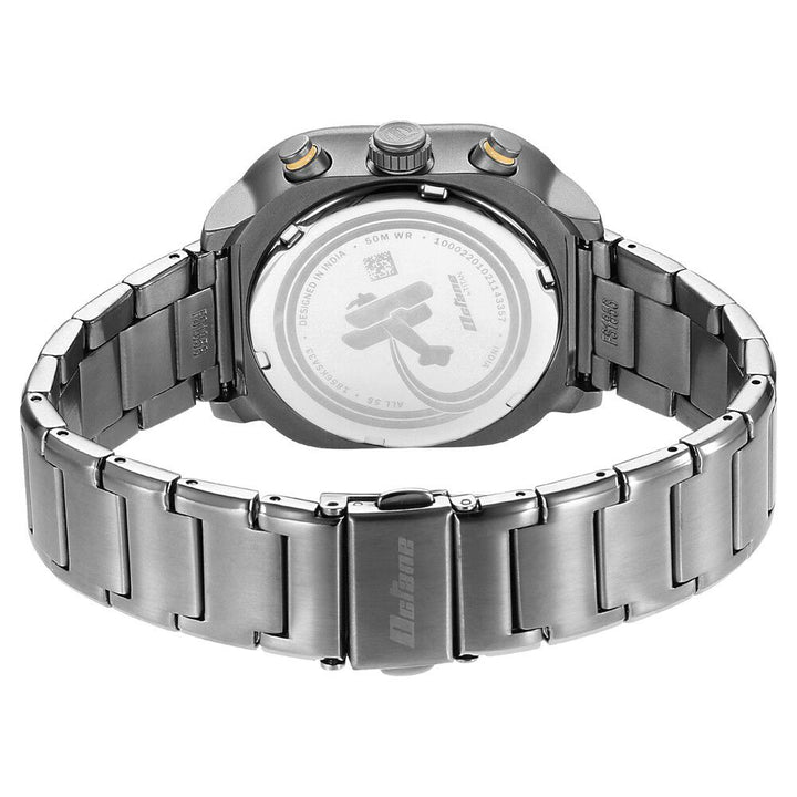 Titan Octane Aerobatics Quartz Chronograph Anthracite Dial Grey Stainless Steel Strap Watch For Men-NT1856QM01